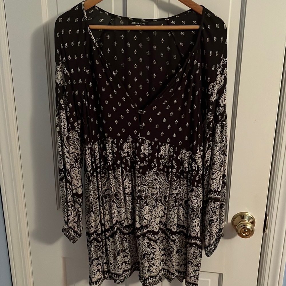 Dark Gray Billabong Mini Dress, Size M